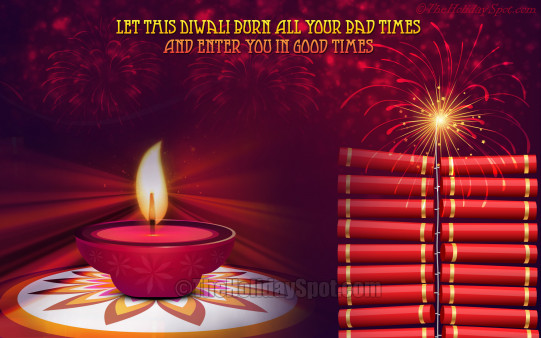 Download this HD Diwali wallpaper of diya and crackers. Set it as wallpaper of your pc, mobile phone and tablet.