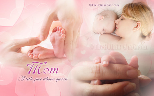 Download this beautiful HD of Mother and her kids themed with Mother's Day.