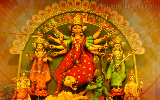 Download and set these HD Wallpaper themed with Durga Puja as your background of your PC or Mobile phone.