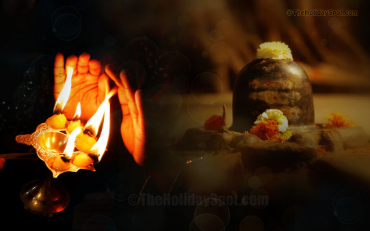 Download and adorn your desktop with the HD Wallpaper themed with Shiva Linga and Shivratri celebration.