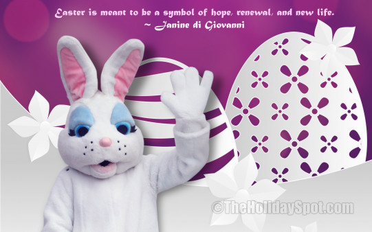 Download and adorn your desktop with this HD Easter wallpaper themed with a bunny.