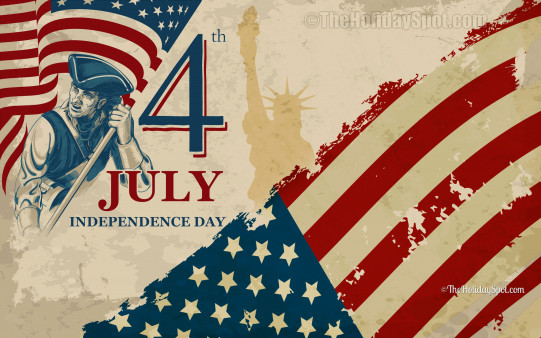 A Vintage hd wallpaper themed with the American Independence Day, 4th of July.